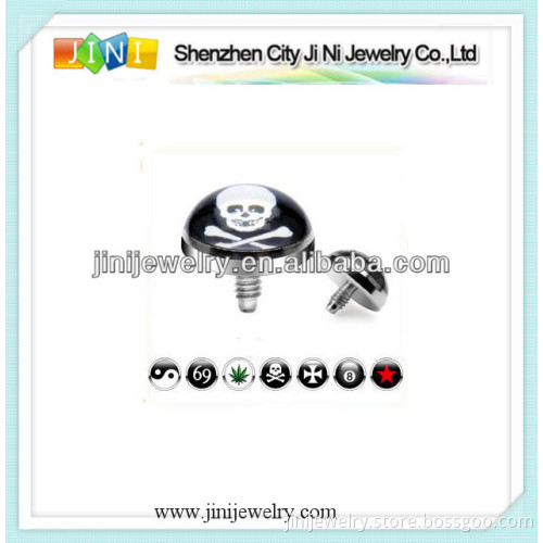 skull dermal anchor top